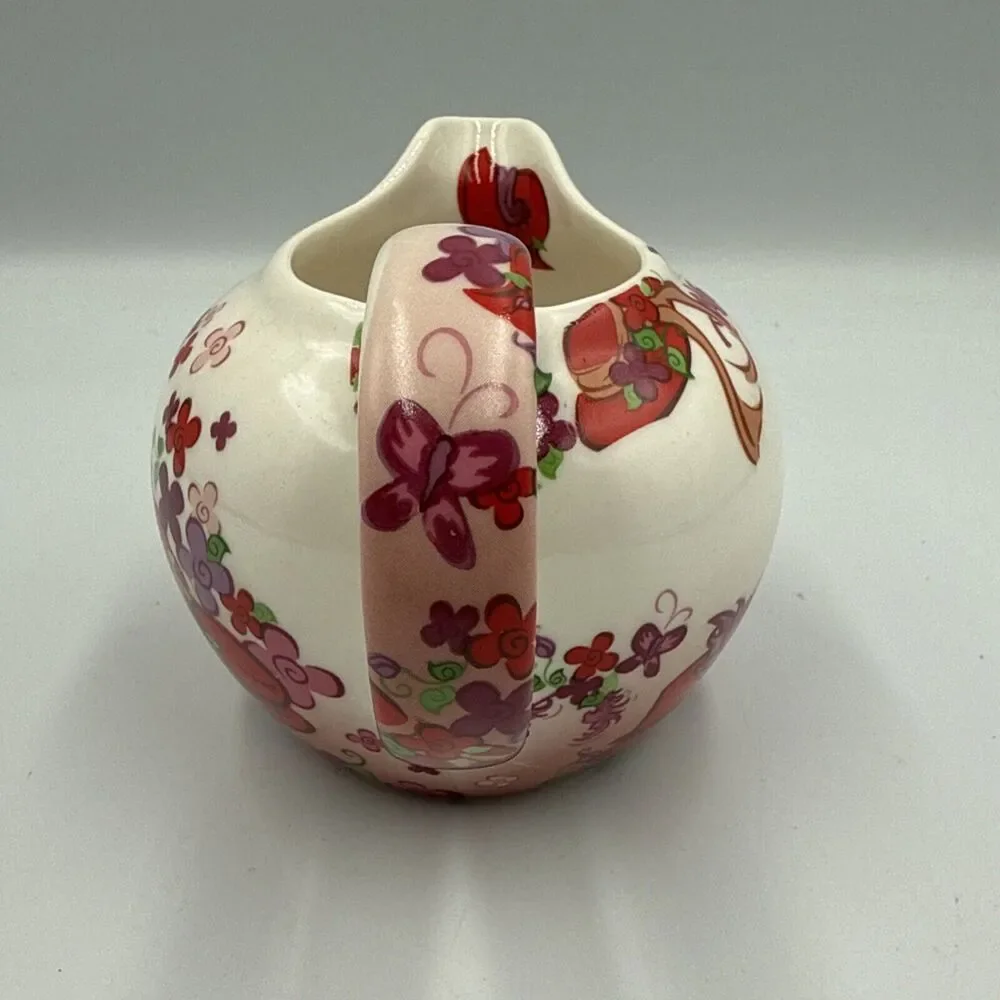 RED‎ HAT Society Paul Cardew 2004 Pink Chintz Floral Red Purple Creamer